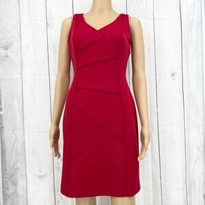Seamline Cynthia Steffe US 2 Womens Red Sleeveless Bodycon Mini Dress